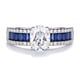 thumbnail image 1 of Anillos de Boda de Moissanita Ovalada Brillante de 1.5 Quilates para Mujer Anillo de Diamante Creado en Laboratorio de Plata Esterlina S925 Aniversario Promesa Moda Lujo Adecuado para Uso Diario, 1 of 6