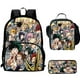 thumbnail image 1 of 3Pcs Set My Hero Mochila Academia Backpacks with Lunch Bags Pencil Case ,Cartoon Large Capacity School Bags for Grade 1-5, 1 of 3