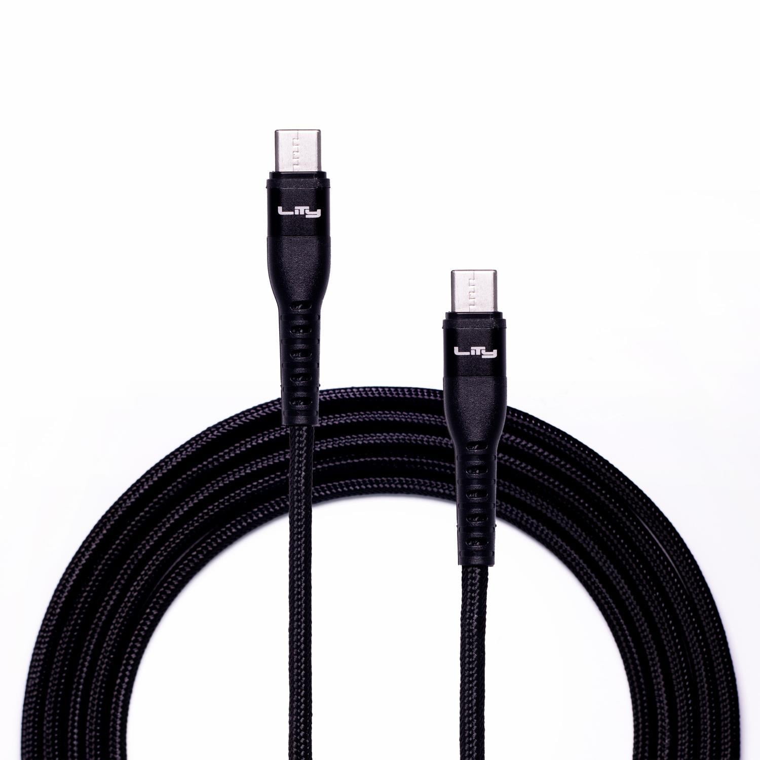 Cable Usb-c A Usb-c 60w/3a 2 Metros Negro C12p Lity