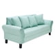 thumbnail image 2 of Sofa Lua 3C + 2 Pouf Felpa 20 Verde Agua, 2 of 6