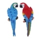 thumbnail image 1 of 2x Pájaro De Resina De Loro Realista Animal 31cm Mirada Azul A La Derecha + Mirada Roja A La Izquierda, 1 of 5