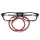 thumbnail image 1 of Gafas de lectura con soporte magnético para colgar en el cuello, gafas de lectura con imán unisex portátiles, montura telescópica con patas largas y marco para la cabeza., 1 of 5