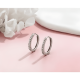 thumbnail image 2 of Aros Para Oreja 14mm Cobre 18k Oro Cubic Zirconia, 2 of 3