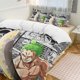 thumbnail image 1 of Roronoa Zoro Bed Duvet Cover Funny Anime Cartoon Bedding Sets Lightweight 3 Piece Comforter Sets, 1 of 5