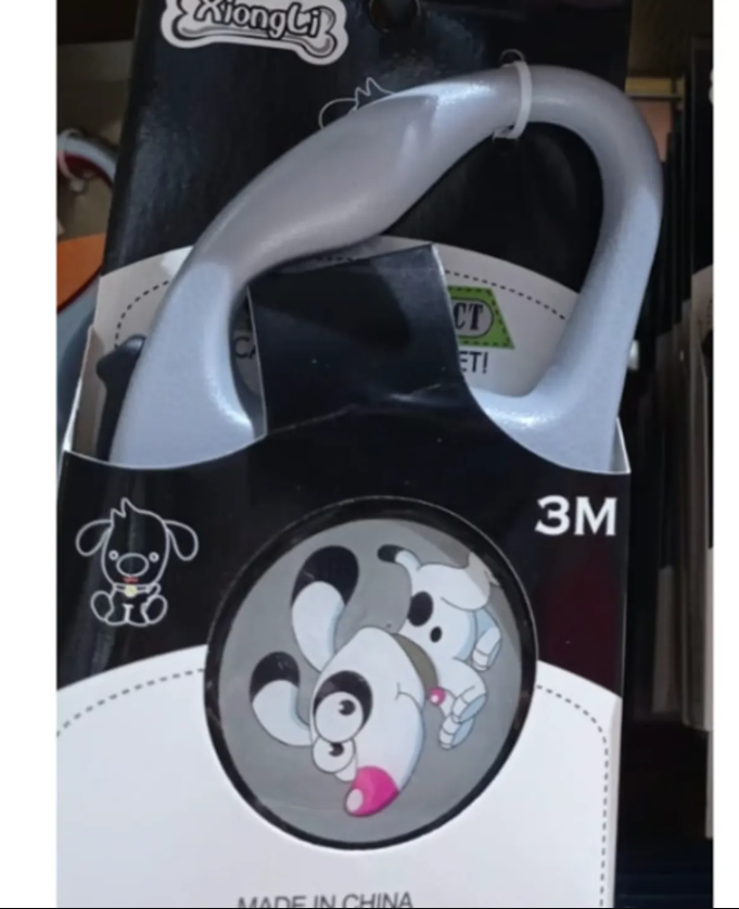 Genérico - Correa Retráctil Para Mascotas 3 Metros Gris