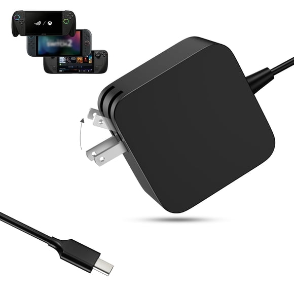 Cargador FSJTD de 65 W USB-C de carga rápida, 1,8 m, compatible con gaming