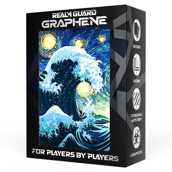 Fundas para cartas Realm Guard Graphene 105 unidades, textura mate