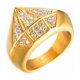 thumbnail image 1 of Anillo Hombre Gold Titan Diamantes Moda Masculina 202, 1 of 3