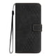 thumbnail image 1 of Funda tipo cartera para Oukitel C62 Pro con tarjetero, bolsillo para billetes, soporte, cierre magnético y correa para la muñeca, funda tipo folio con textura geométrica negro, 1 of 5