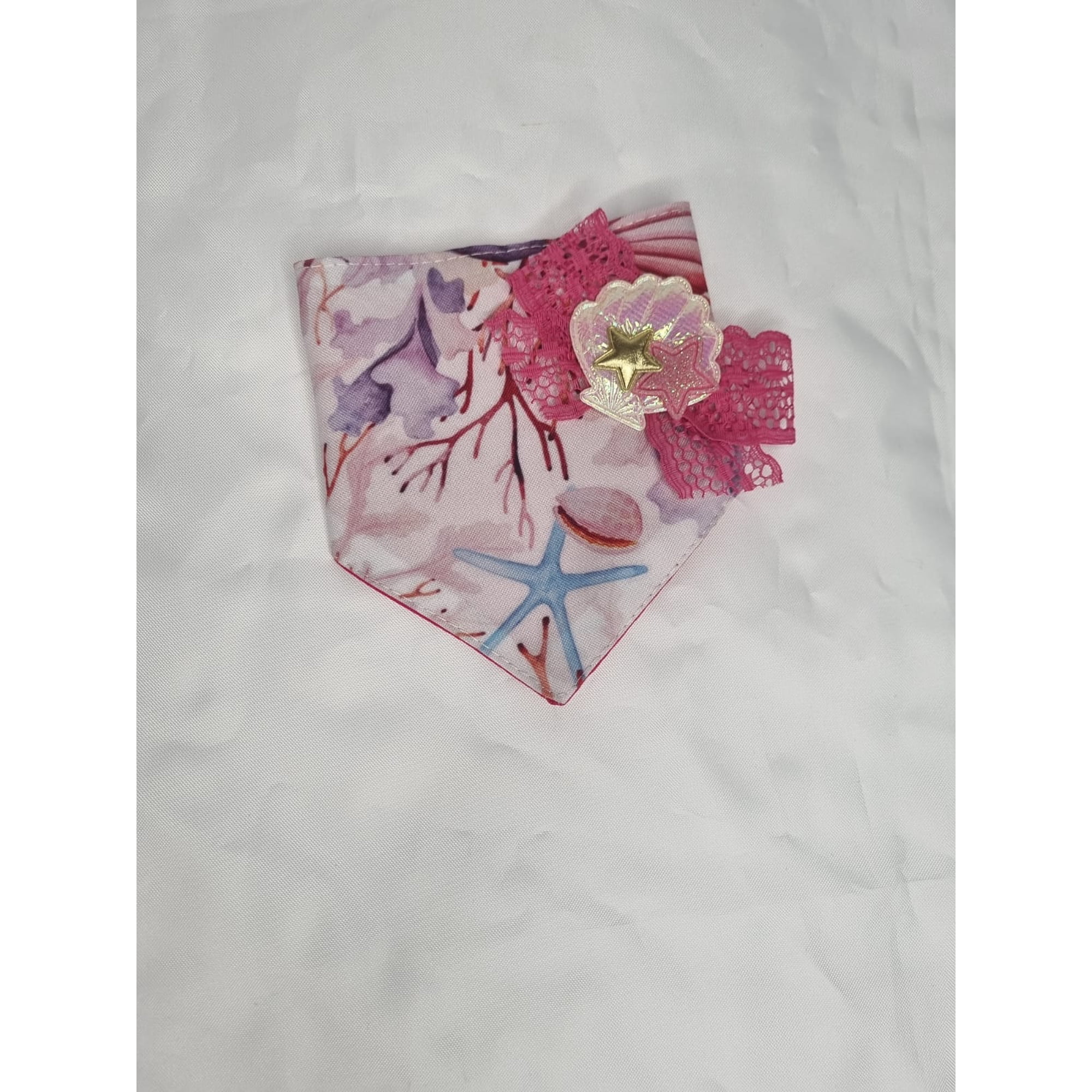 Bandana mascota fondo marino talla XXS