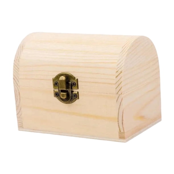Caja de Joyería de Madera Sin Acabado para Pintar Manualidades Organizador Portátil Estuche Decorativo Alhajero Función Personalizable Adecuada para P Estilo B