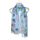 thumbnail image 3 of Bufanda, Pañuelo, Estampado De Gatitos, Primavera/verano Color Celeste, 3 of 3