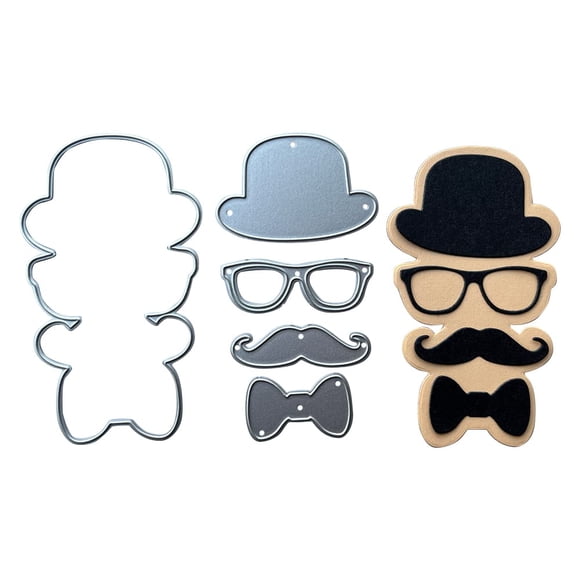 Matrices De Corte Para Barba Sombrero Gafas Y Moño