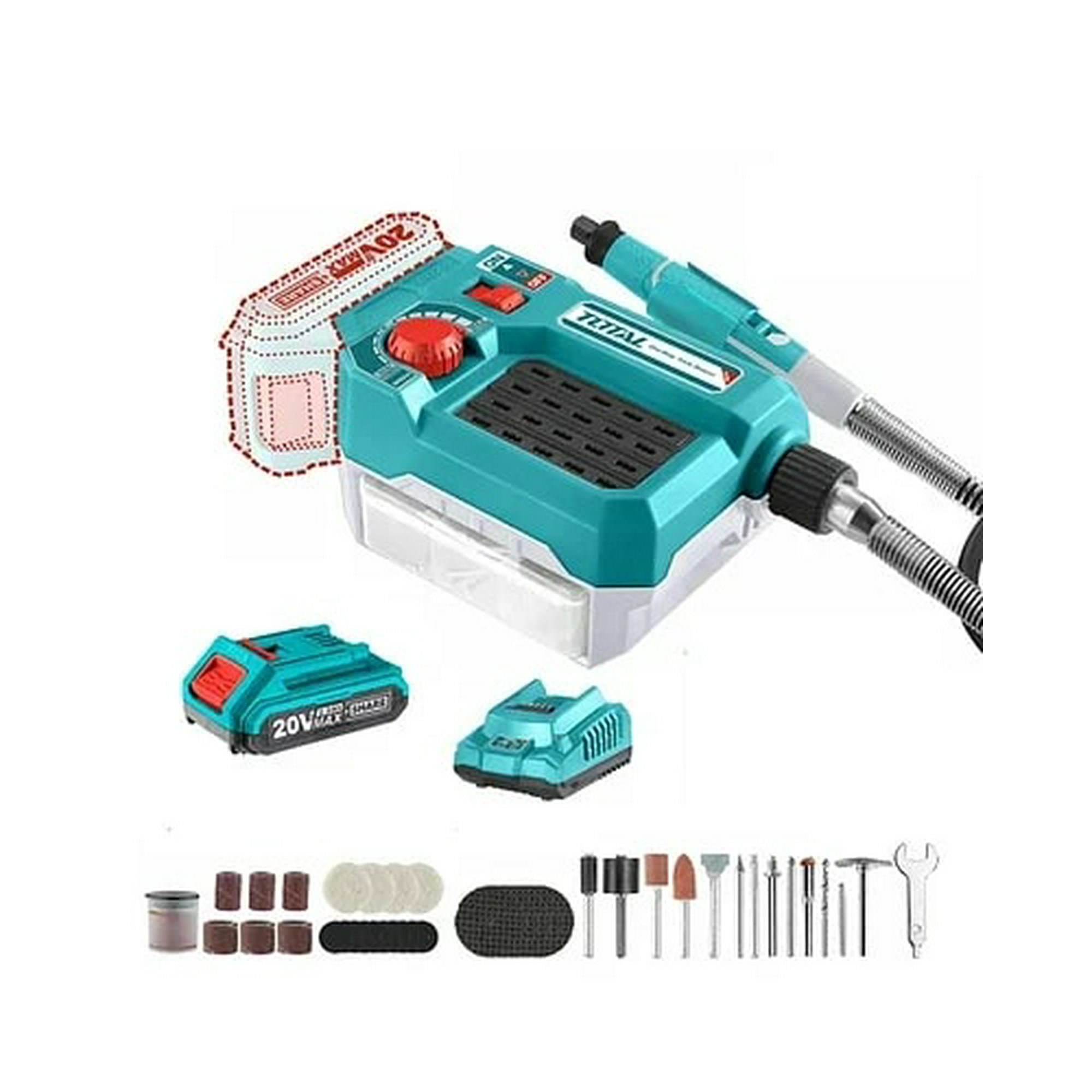 Total - Herramienta Multiuso Inalamb 20v + 40 Acc