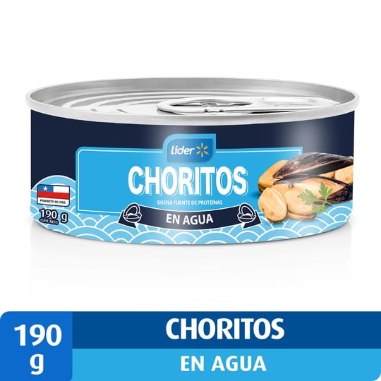 Choritos Agua Lata Drenado 100 g - Neto 190 g Lider