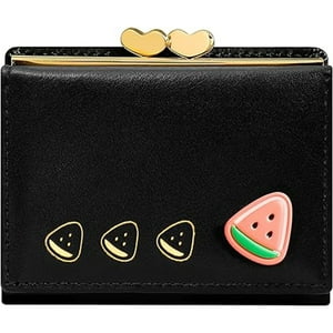 Veat00L - Billetera De Mujer, Billetera De Cambio Plegable Mini, Billetera Pequeña Con Bolsillo De Moneda, Con Hermosos Patrones De Frutas, Diseño De Múltiples Tarjetas, Regalo Perfecto
