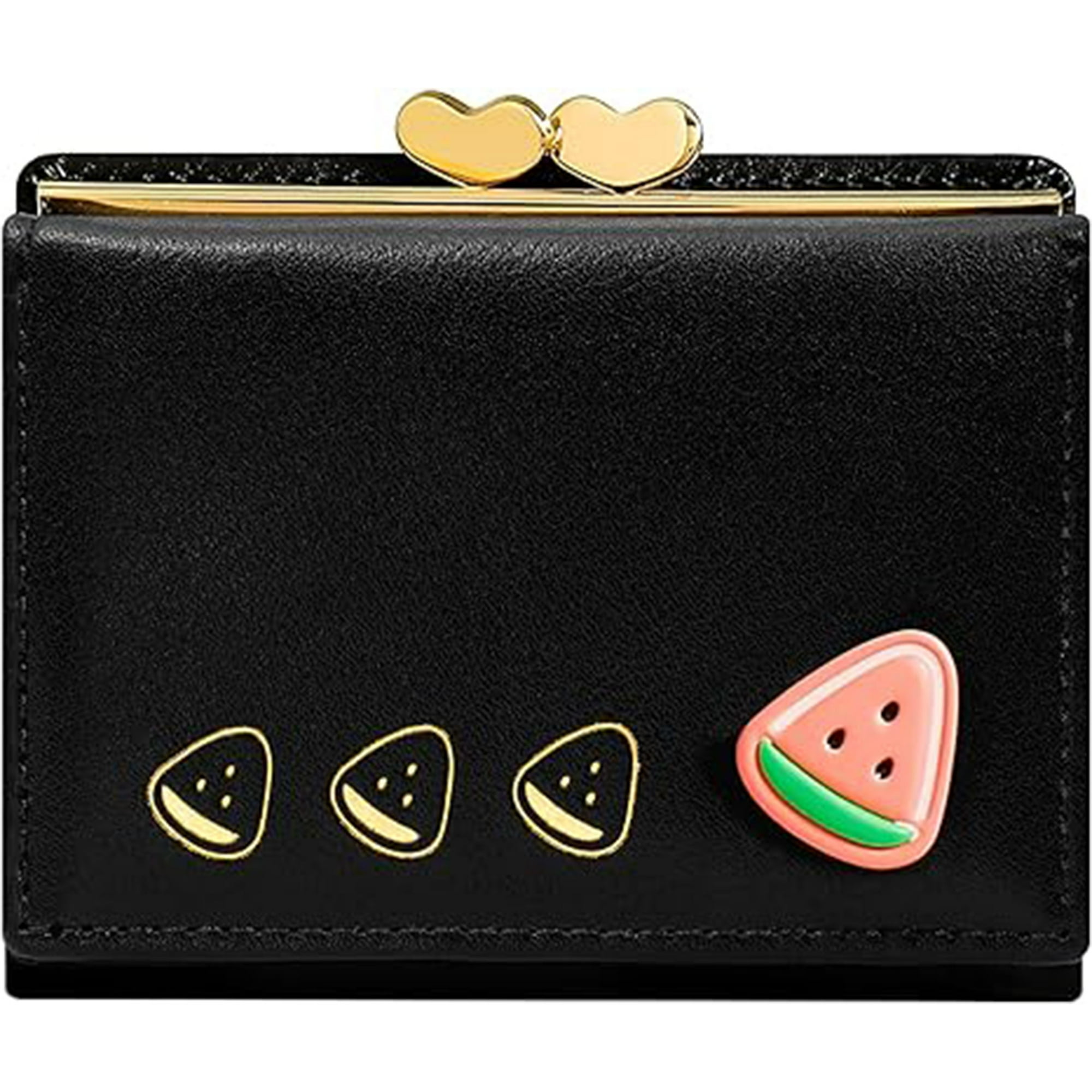 Veat00l - Billetera De Mujer, Billetera De Cambio Plegable Mini, Billetera Pequeña Con Bolsillo De Moneda, Con Hermosos Patrones De Frutas, Diseño De Múltiples Tarjetas, Regalo Perfecto