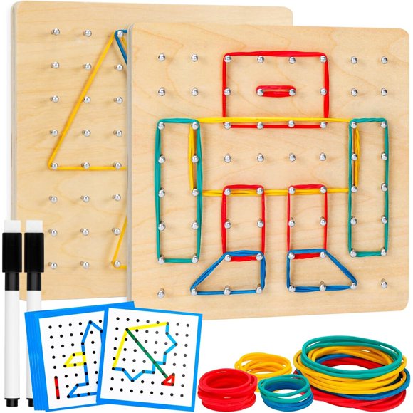 Geoboard de madera HEELWIRE, 2 unidades