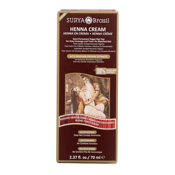 Tinte Henna Surya Brasil Rubio Oscuro Rojizo 70ml Semipermanente