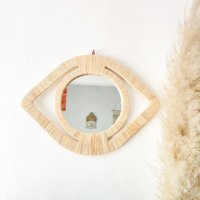 Made In Marruecos - Espejo De Rafia Ojo Marroquí