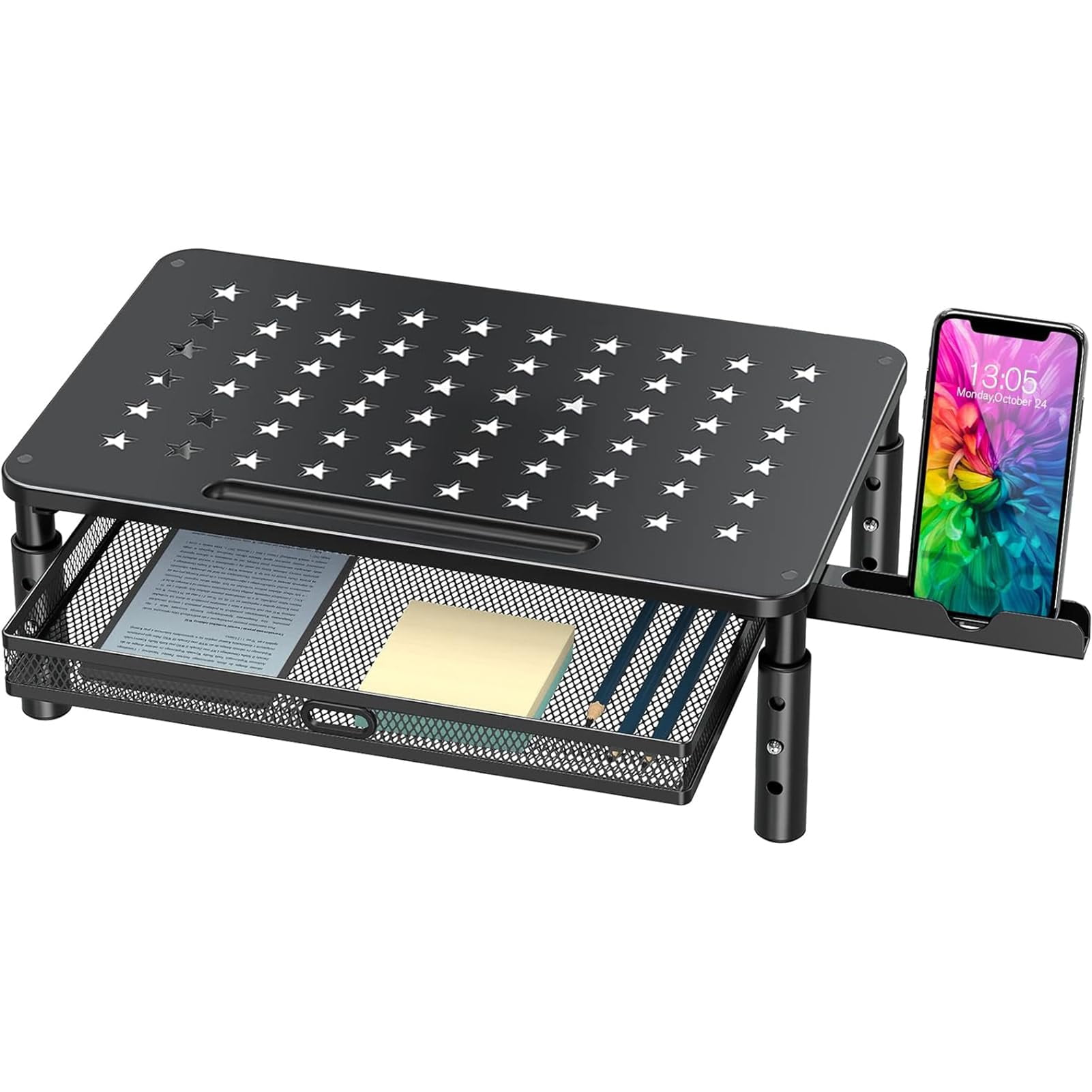 Zimilar - Soporte Para Monitor De Altura Similar, Ajustable Con Cajón
