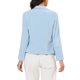 thumbnail image 3 of INSPIRE CHIC Blazer de regreso a clases para mujer, chaqueta de traje corta de verano para usar en el trabajo, azul cielo sólido, talla M, 3 of 7