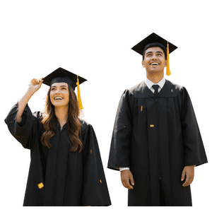 Genérico - Birrete Juvenil Adulto Negro Graduación