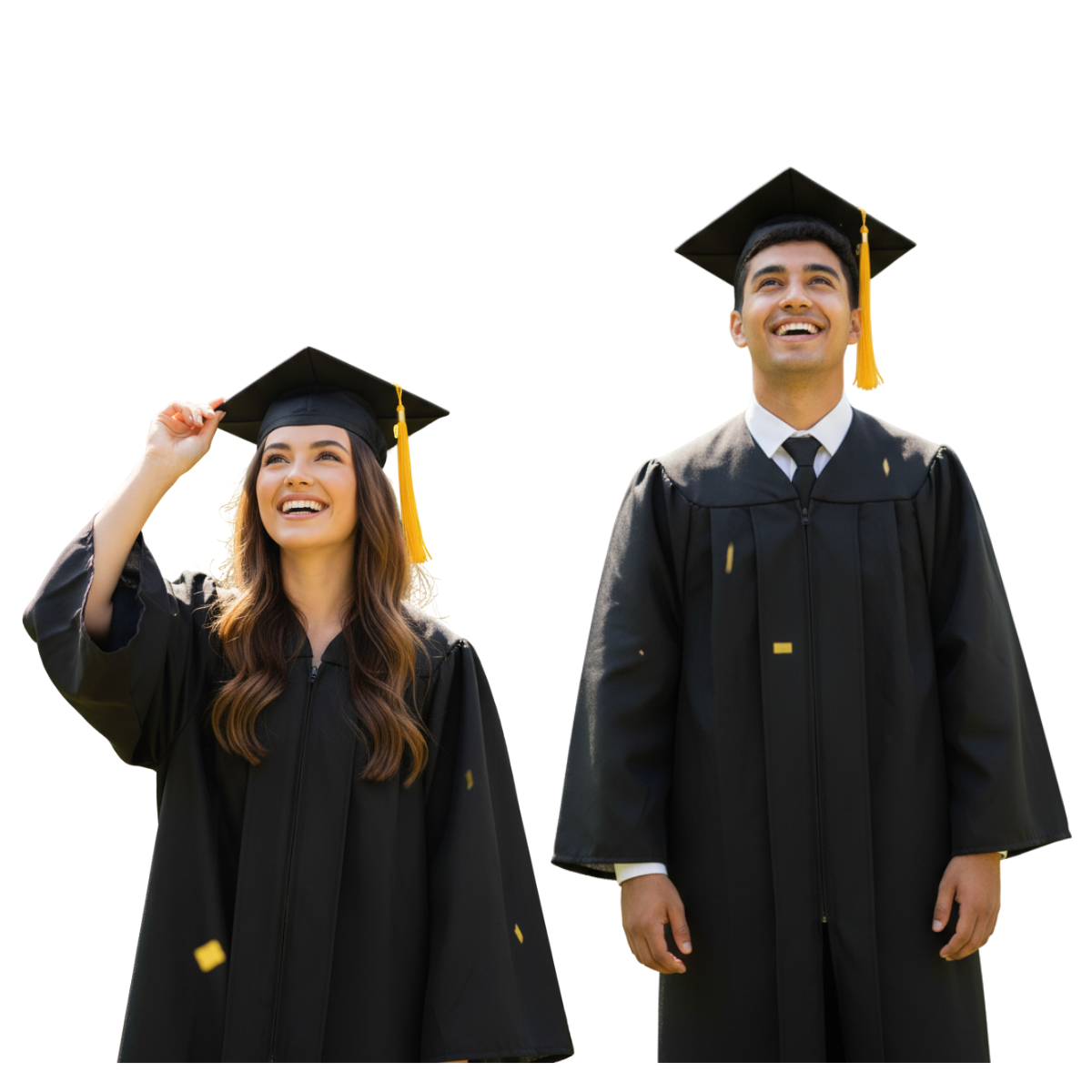 Genérico - Birrete Juvenil Adulto Negro Graduación