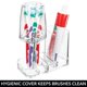 thumbnail image 3 of Soporte para pasta de dientes y cepillos de dientes mDesign Dental Center Clear, 3 of 5