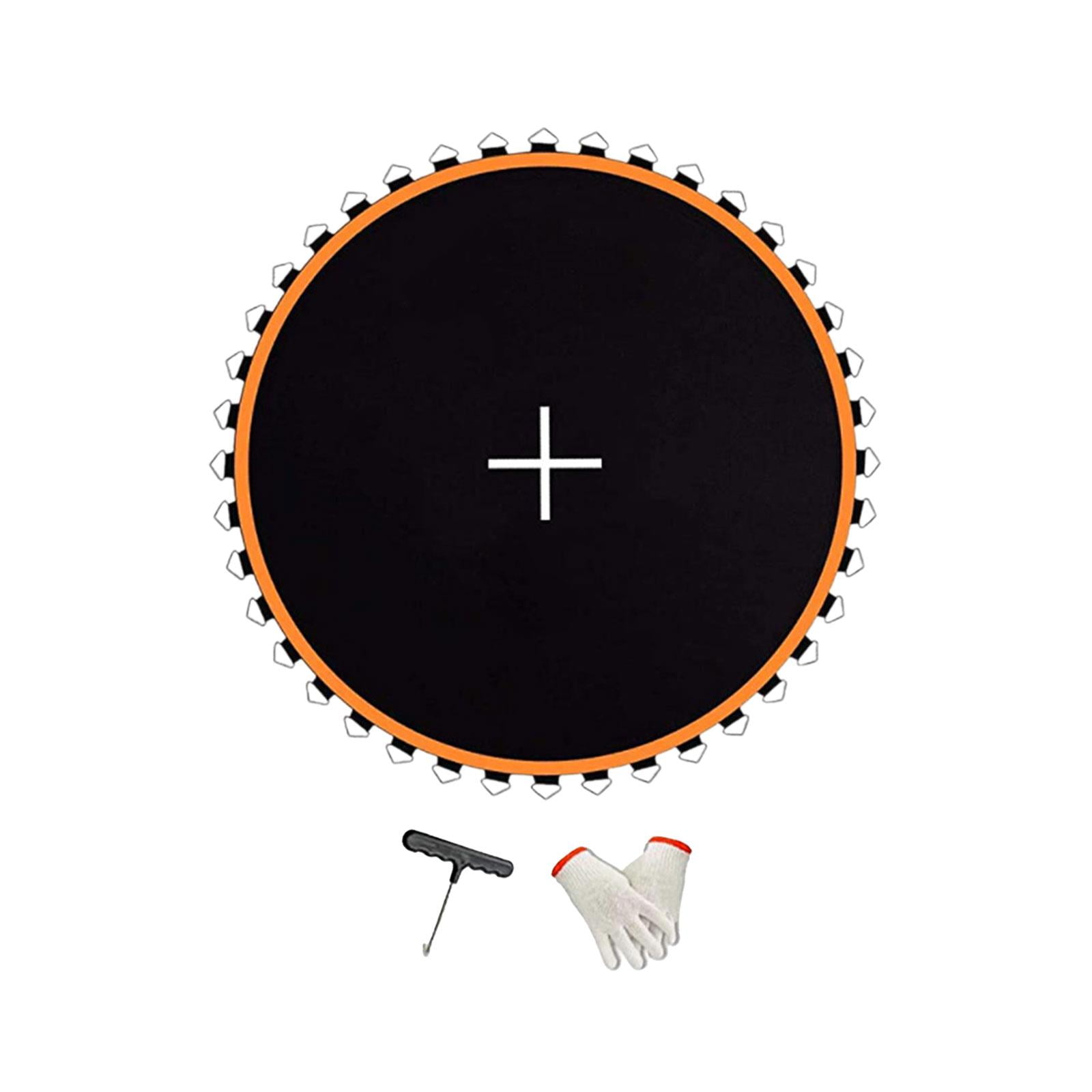 Magideal - Almohadilla De Trampolín De Repuesto, Estera De Salto, Estera De Reparación De Malla Reutilizable, Tela Para Saltar, Almohadilla De Salto De Trampolín 8 Pies Con 48 Hebillas