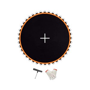 Magideal - Almohadilla De Trampolín De Repuesto, Estera De Salto, Estera De Reparación De Malla Reutilizable, Tela Para Saltar, Almohadilla De Salto De Trampolín 8 Pies Con 48 Hebillas