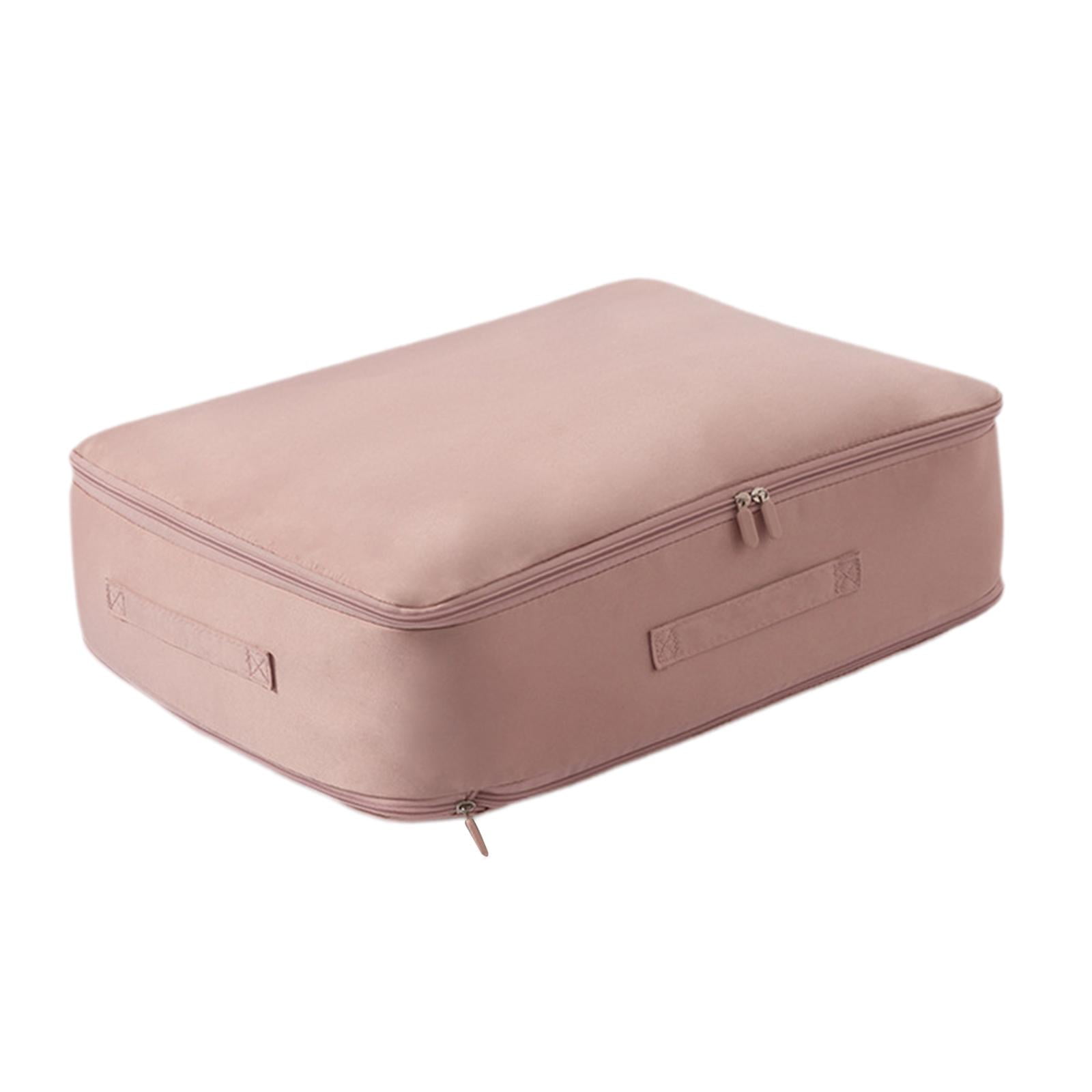 Bothyi - Bolsa De Almacenamiento De Edredón Organizador De Autocompresión Que Ahorra Espacio Para Almacenamiento En Movimiento Rosa