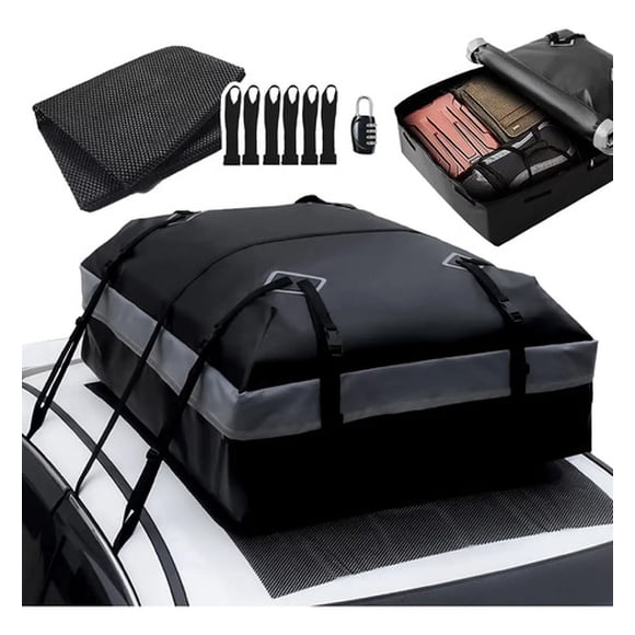 Bolso Porta Equipaje Techo Galanta Auto 550l Impermeable Negro