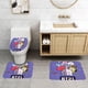 thumbnail image 2 of BT21 Juego de 3 alfombras de baño de coral fleece: tapete de baño + alfombra de inodoro en forma de U + funda de tapa de inodoro en forma de O, 2 of 6