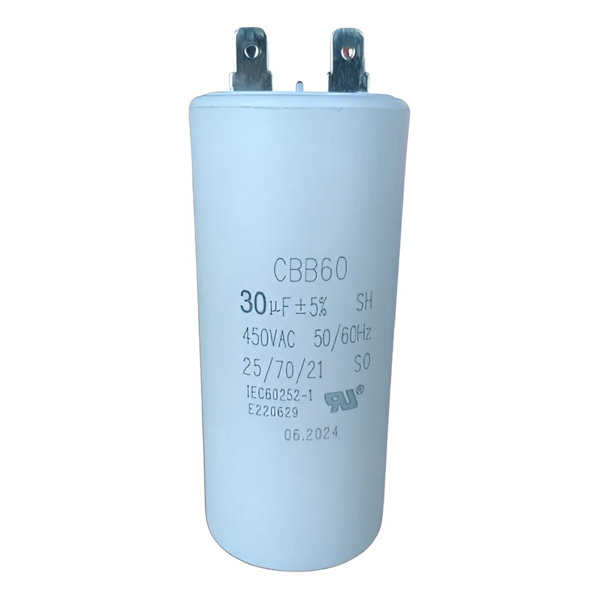 Genérica - Condensador Capacitor De Partida 30 Uf Con Terminal 450vac
