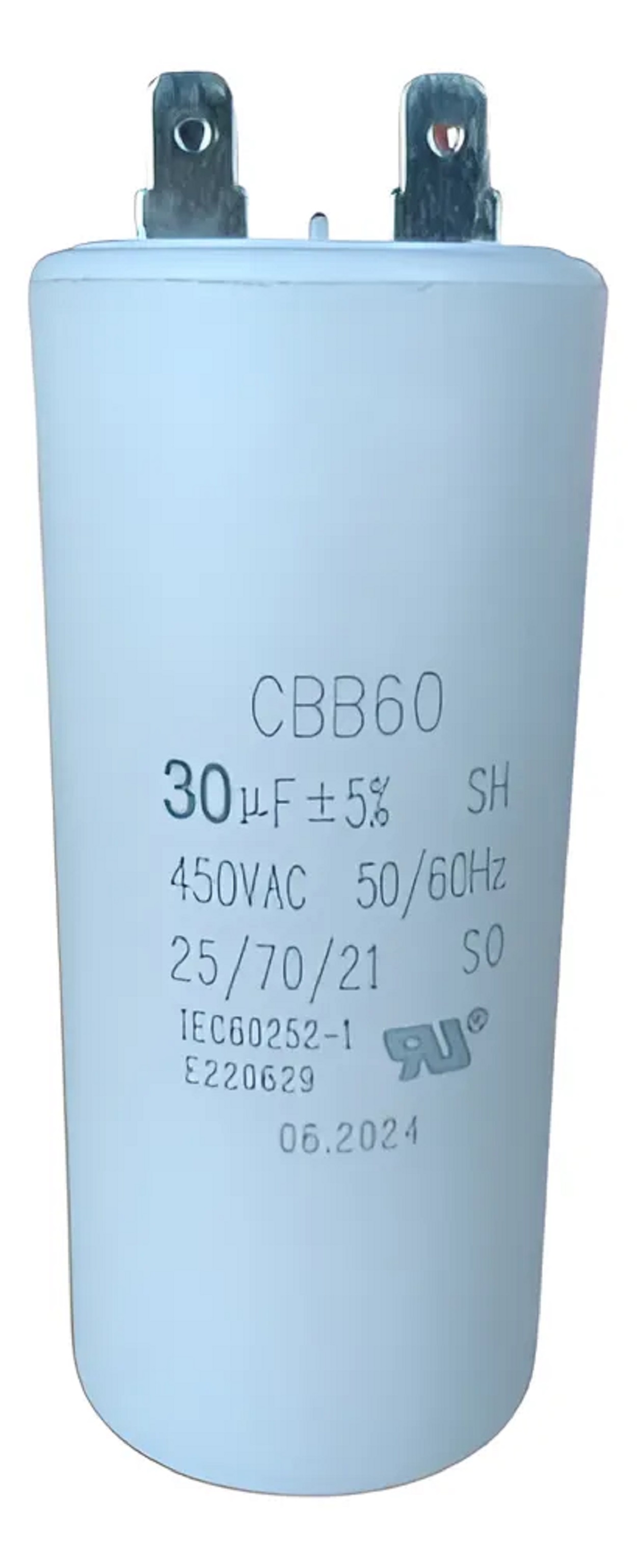 Genérica - Condensador Capacitor De Partida 30 Uf Con Terminal 450Vac