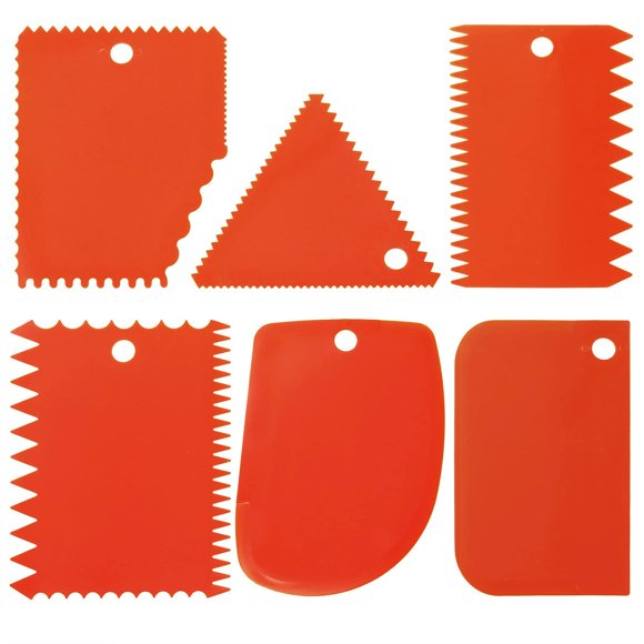 Herramientas para cerámica LRONG set de 6 raspadores de arcilla naranja
