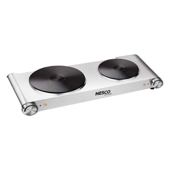 Quemador de encimera NESCO DB-02 doble de acero inoxidable 1800 W