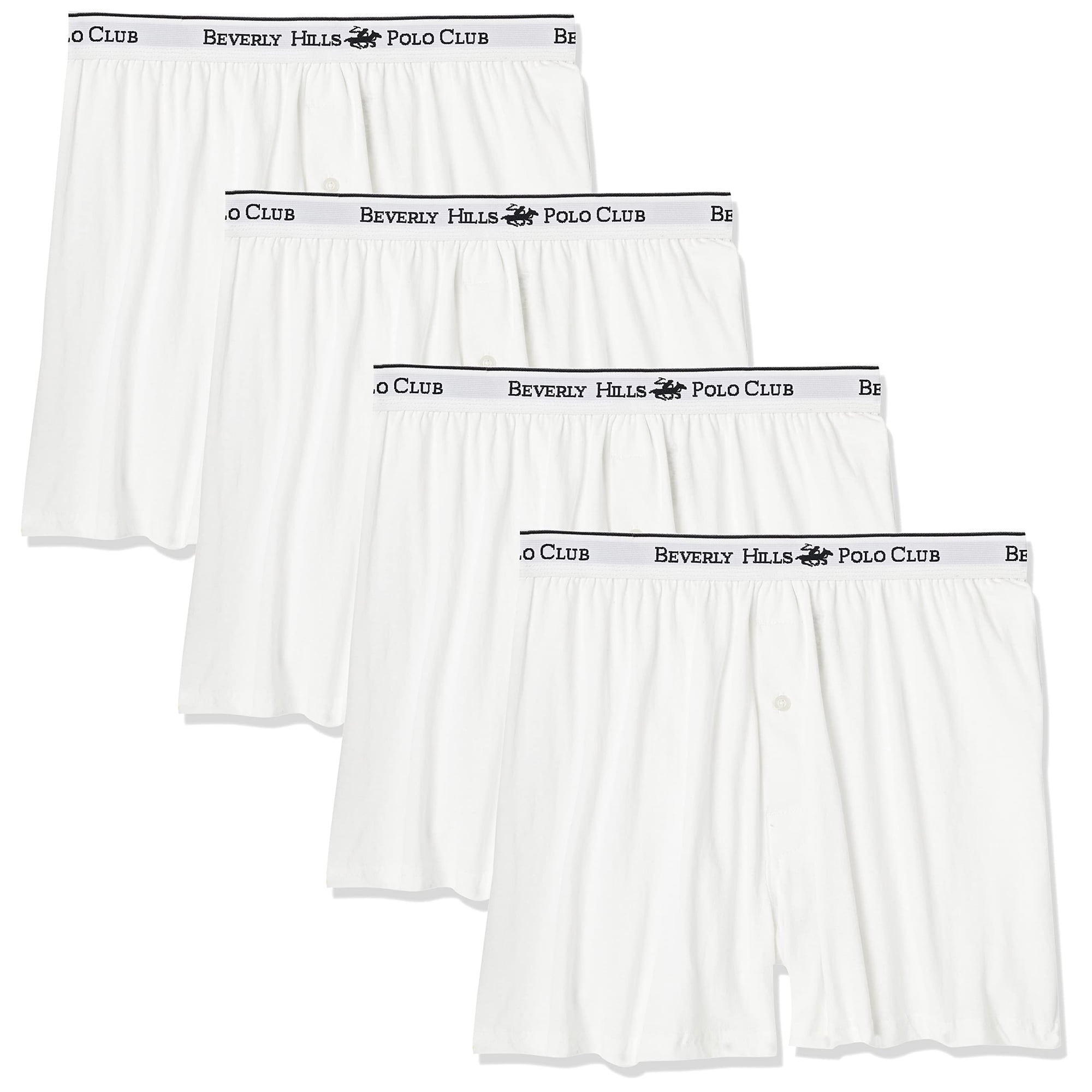 Pack De 4 Calzoncillos Tipo Bóxer Beverly Hills Polo Club Para Hombre, Color Blanco
