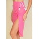 thumbnail image 5 of Saronite Falda de Punto Fruncido de Alta Elasticidad con Cordón Ajustable y Encaje de Malla Transparente, Color Fucsia (para Mujer), 5 of 5