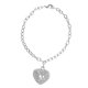 thumbnail image 2 of moda en forma de corazón conjunto barrena pulsera amor pulseras de diamantes de oro blanco, 2 of 5
