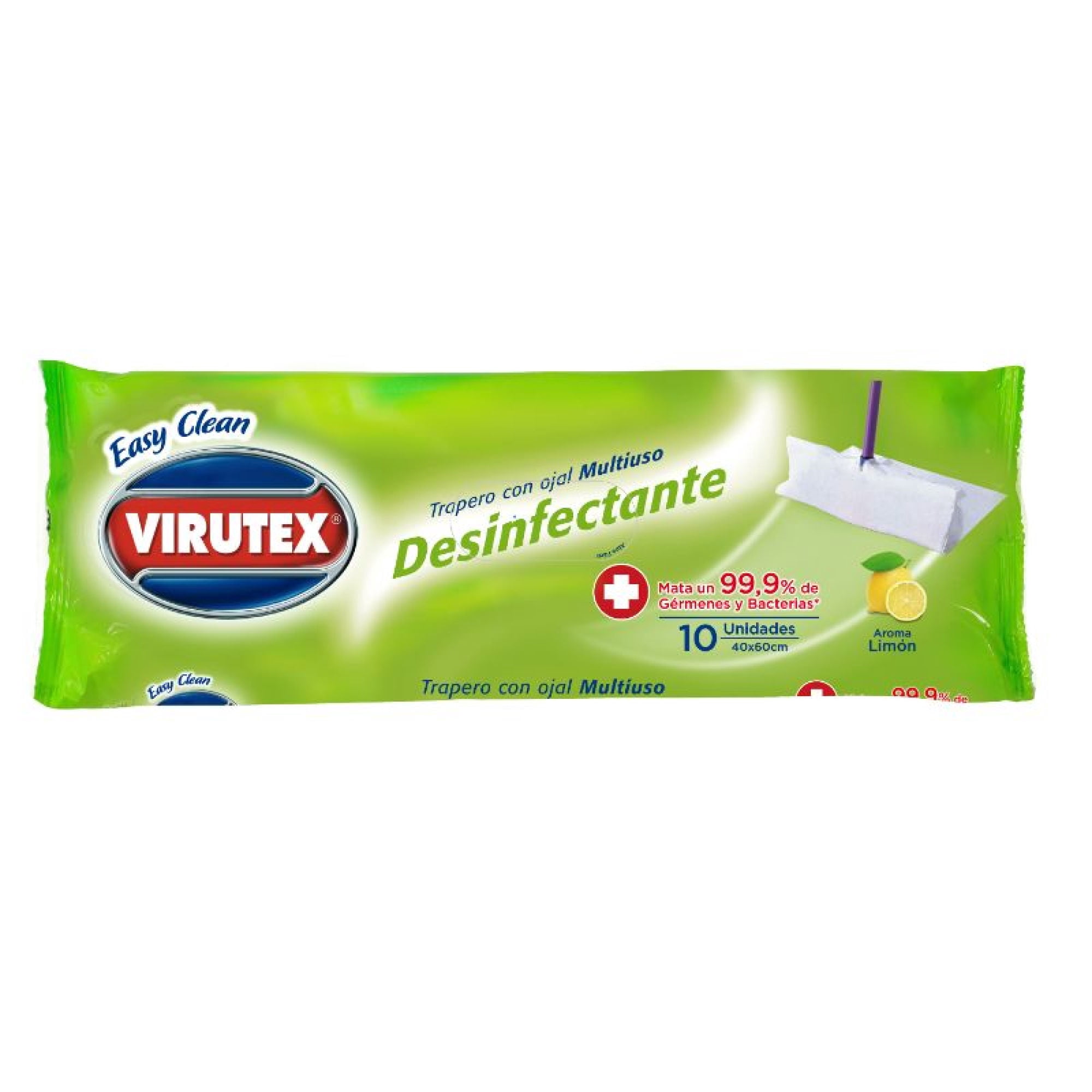 Trapero Húmedo Limón Bolsa Resellable 10 un Virutex