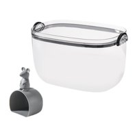 Bothyi - Contenedor De Almacenamiento De Arroz Con Tapa, Contenedor De Cereales Para Encimera, Cocina Del Hogar, 5 Kg, Color Negro