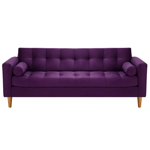 Bodevir - Sofa Retro 3Cg Felpa 04 Morado