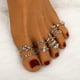 thumbnail image 1 of 9-Piece Adjustable Foot Ring Set - Snake, Butterfly, Dragonfly, Dolphin & Heart Shapes - Perfect for Women & Girls!, 1 of 4