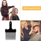 thumbnail image 5 of Peine de horquilla para el cabello, inserto de plástico negro, peine afro antideslizante, peine elevador para el cabello, peine de engranajes altos y bajos, peine para peluquería., 5 of 5