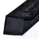 thumbnail image 5 of Corbata negra texturada hombre seda con paño y colleras Sangre Negra, 5 of 6