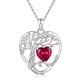 thumbnail image 1 of Collar con colgante de corazón de plata de ley, 1 of 5