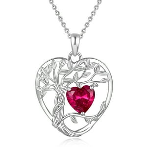Heshpaws - Collar Con Colgante De Corazón De Plata De Ley