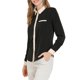 thumbnail image 4 of INSPIRE CHIC Camisa de trabajo de manga larga con botones y bloques de color para mujer, regreso a clases, talla S, negro, 4 of 8